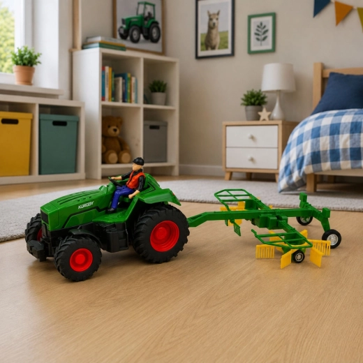 LED světla a figurka farmáře pro více zábavy