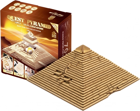 EscapeWelt Dřevěná 3D skládačka Pyramida