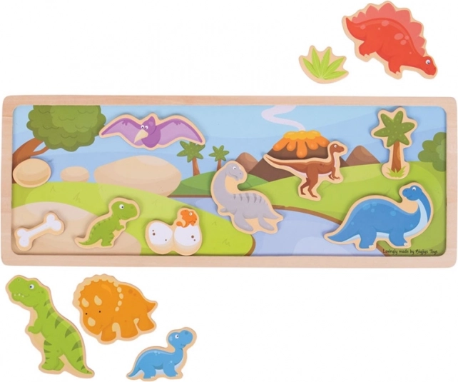 Magnetické puzzle Dinosauři Bigjigs Toys