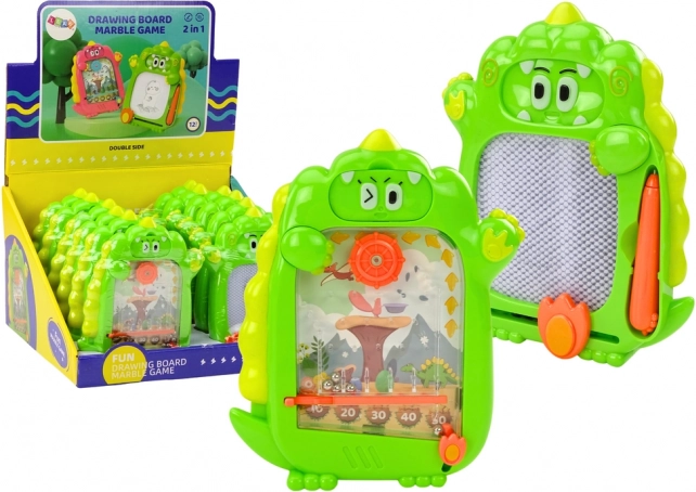 Kapesní kreslicí tabulka 2v1 dinosaurus zelená