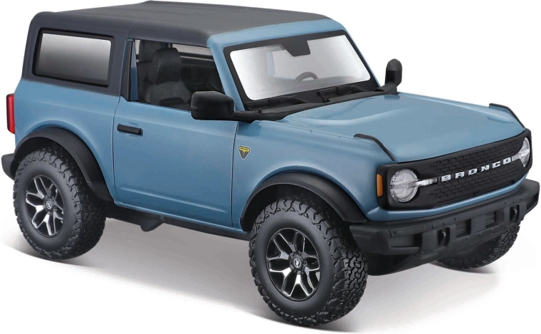 Maisto 2021 Ford Bronco badlands, model 1:24 – modrý