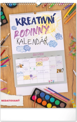 Notique kreativní rodinný kalendář nedatovaný 33 × 46 cm