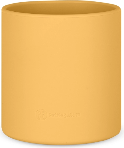 Petite&Mars silikonový hrnek Take&Match intense ochre 6m+