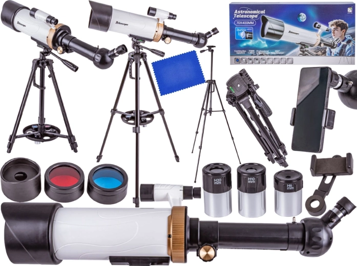 Astronomický teleskop se stativem pro začátečníky + příslušenství
