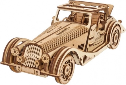 Ugears 3D dřevěné mechanické puzzle sportovní auto Rapid Mouse