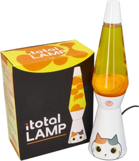 Dekorativní lávová lampa bílá kočka