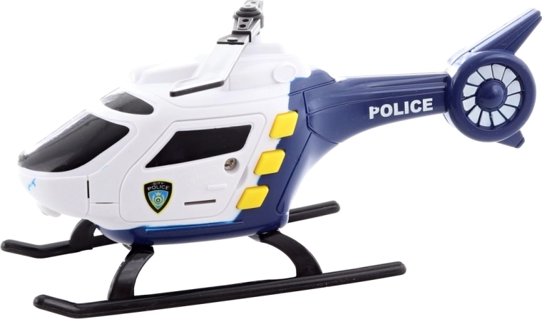Policejní helikoptéra v sadě