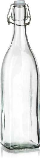 Skleněná hranatá láhev s pákovým uzávěrem 950 ml Yara