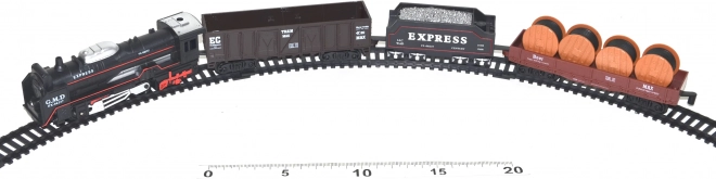 Vlakový set se světelnými efekty 122 × 68 cm