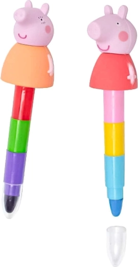 Stohovací voskovky PRASÁTKO PEPPA, mix barev, 2 ks