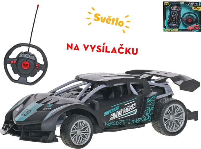 R/C závodní auto 1:18 se světelnými efekty, 27 MHz