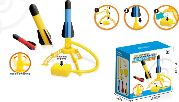 Vystřelovací raketový set pro děti