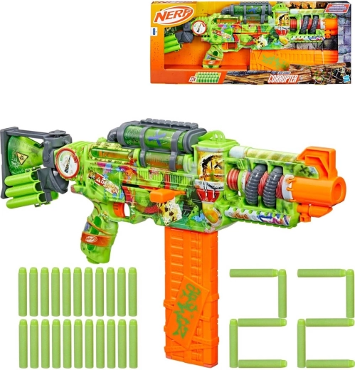 Hasbro Nerf Zombie Corrupter blaster s 22 šipkami