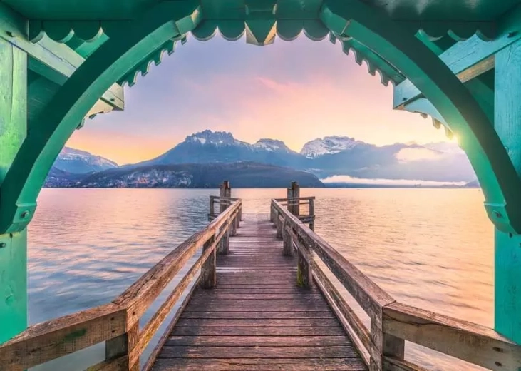 Puzzle RAVENSBURGER Jezero Annecy 1000 dílků