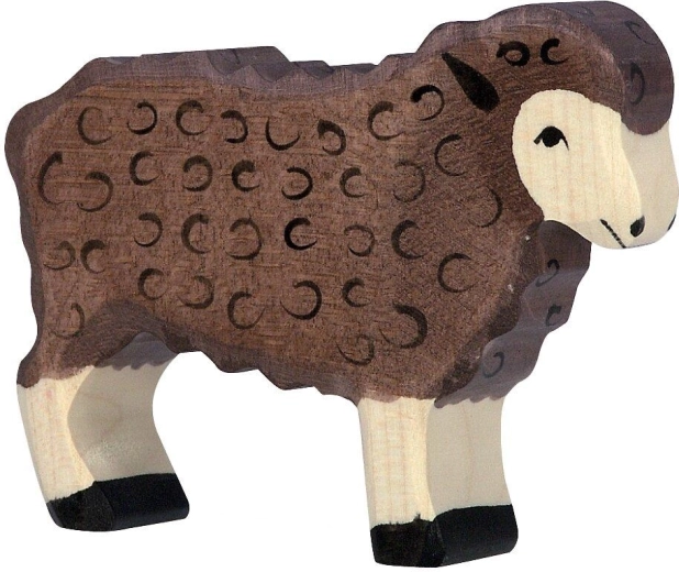 Holztiger ovce stojící černá - 1 kus