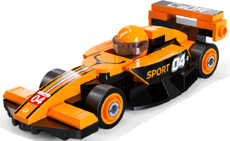 Oranžový závodní design s realistickými detaily