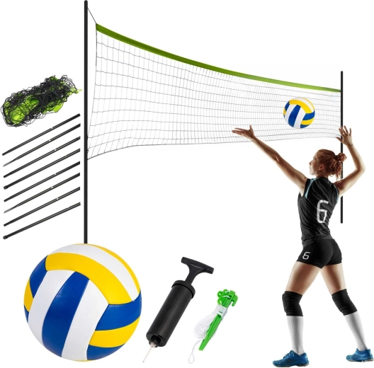 Síť se stojanem na volejbal a badminton Neo-Sport 570 cm