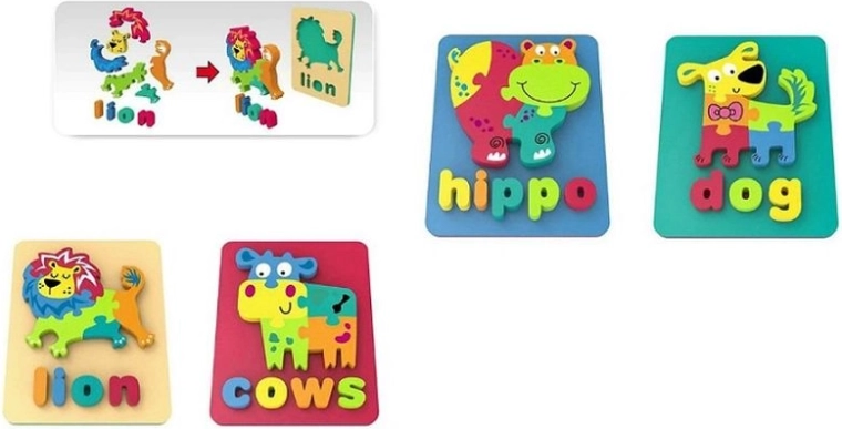 Pěnové puzzle pro děti – 12 ks v prodejním displeji