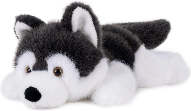 Plyšový pes husky ležící 30 cm