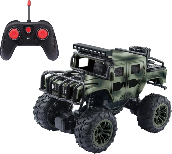 Vojenské RC auto na dálkové ovládání se světelnými efekty