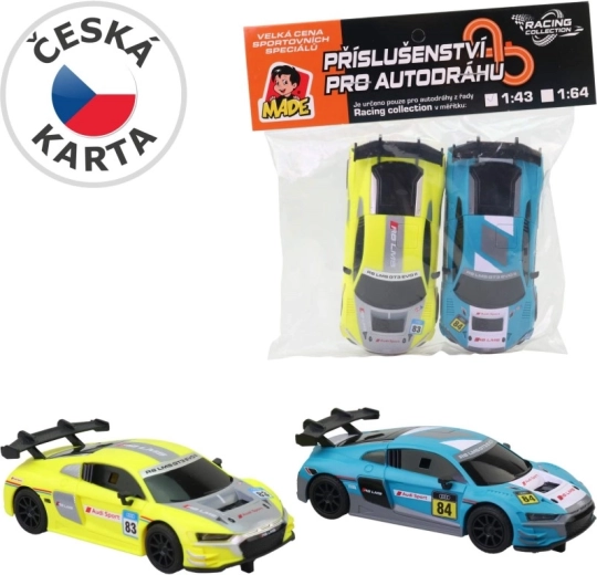 Náhradní autíčka k autodráze Audi – sada 2 ks