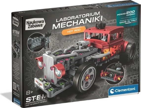Clementoni Laboratoř mechaniky hot rod – stavebnice STEM
