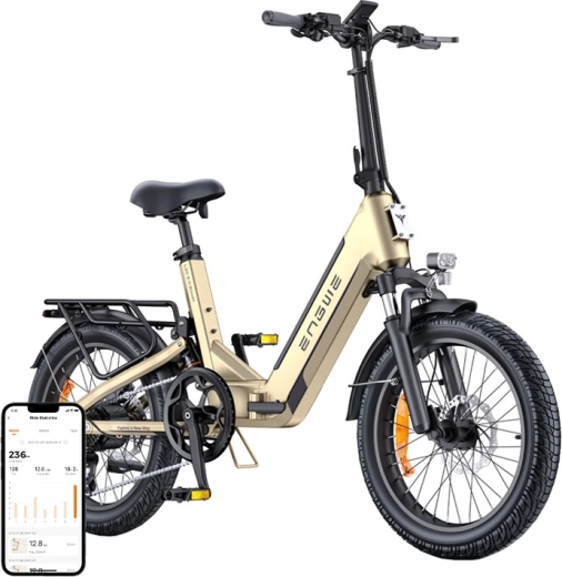 Engwe L20 3.0 Boost skládací elektrické kolo 250 W 16" zlaté