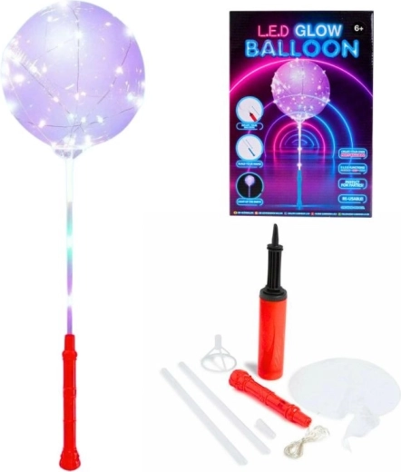 Glow nafukovací balonek s LED světlem na baterie