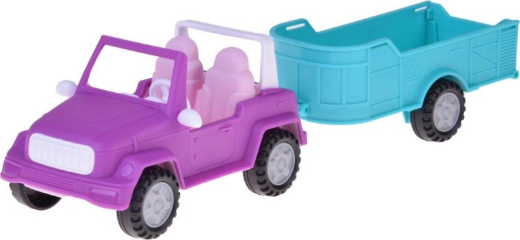 Terénní auto s odpojitelným přívěsem