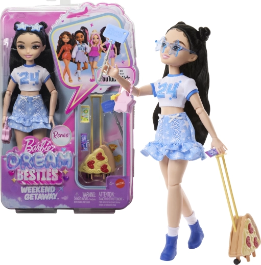 Barbie Dream besties renee – módní panenka s doplňky na víkendový výlet