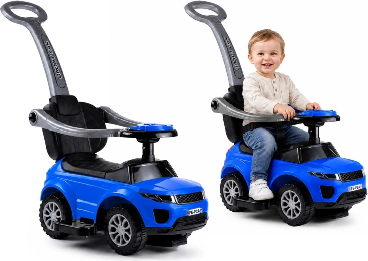 Dětské odrážedlo SPORT CAR s vodicí tyčí modré