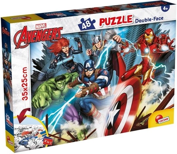 Lisciani Marvel Avengers oboustranné puzzle 48 dílků