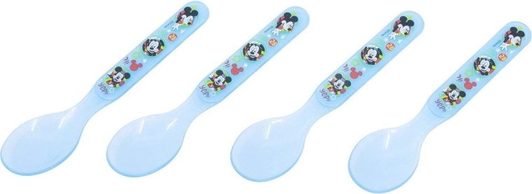 Stor sada dětských lžiček Mickey Mouse - 4 ks