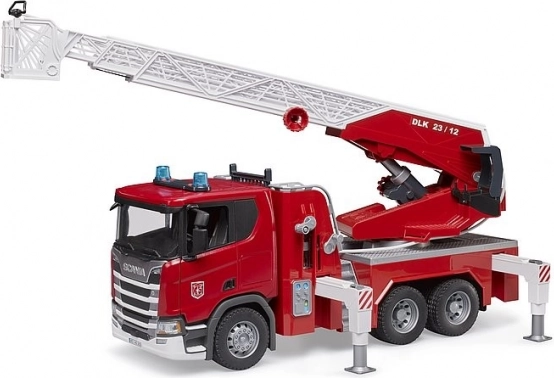 Dětské hasičské auto Scania s žebříkem a vodním dělem