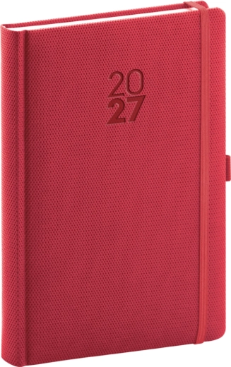 Notique Denní diář Diamante 2027 červený 15 × 21 cm