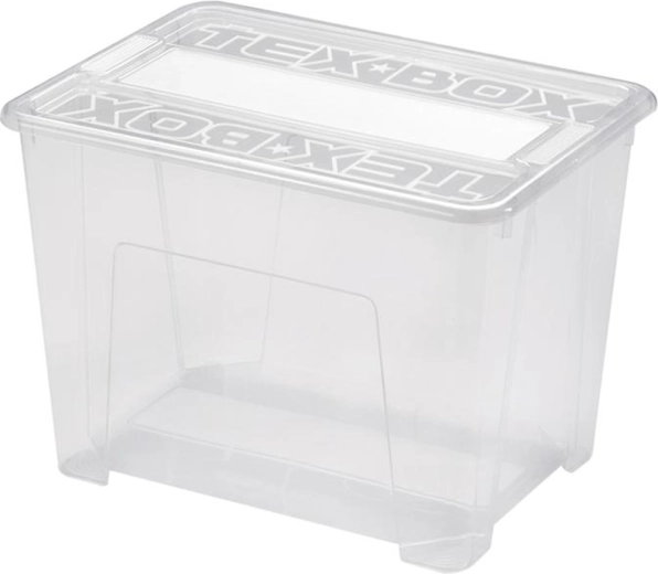 Plastový úložný box s víkem HEIDRUN TexBox 21 l