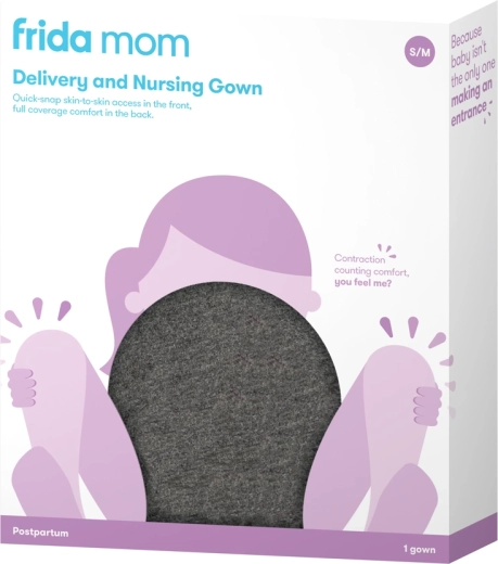 Kojicí a porodní košile Frida Mom z viskózy s kapsami