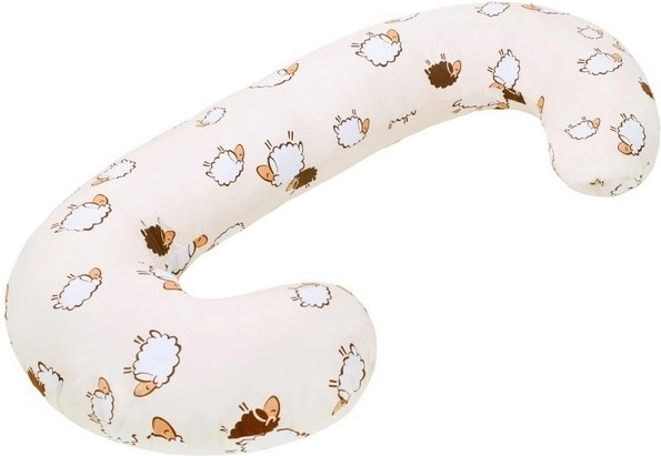 Univerzální kojicí polštář ve tvaru C New Baby Ovečky béžový