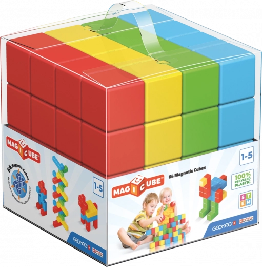 Geomag Magicube barevné magnetické kostky 64 dílků