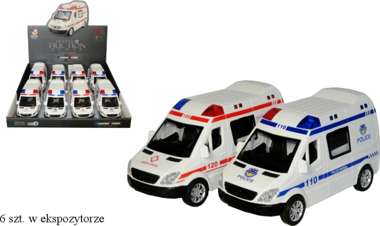 Ambulance se světlem a zvukem - 1 kus