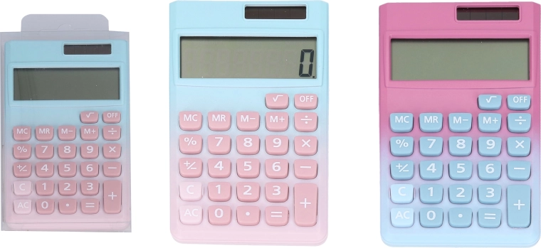 Kapesní barevná kalkulačka Vector s duálním napájením