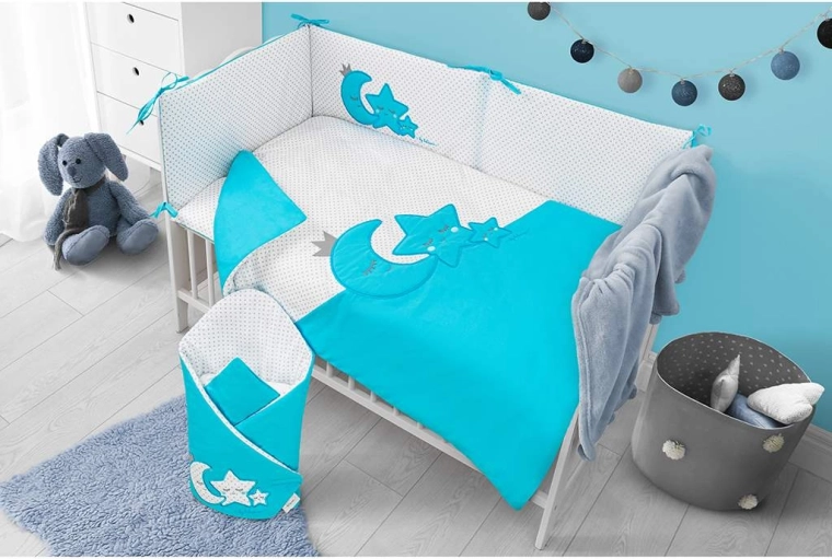 Uklidňující motiv měsíčku a hvězd