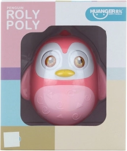 Roly-poly tučňák růžový hračka pro děti