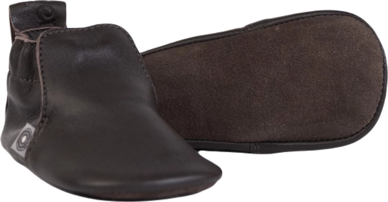 Kožené capáčky Lodger stepper coffee (12–15 měsíců)