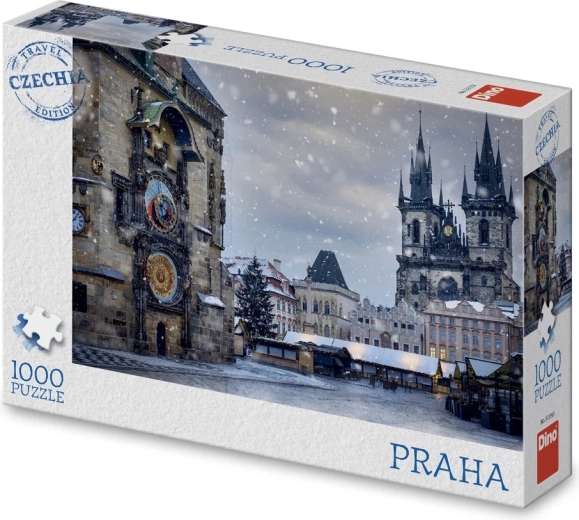 Dino puzzle turistická edice Česko: zimní orloj 1000 dílků