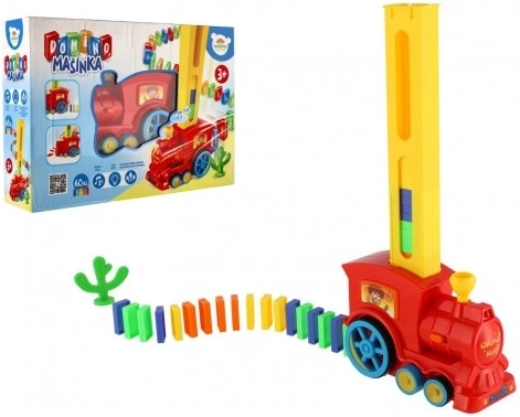 Domino vláček s automatickým stavěním, světlem a zvukem