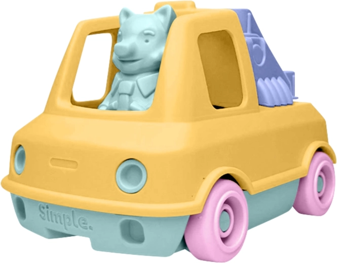 Oranžové hasičské auto do písku a vody Simple.