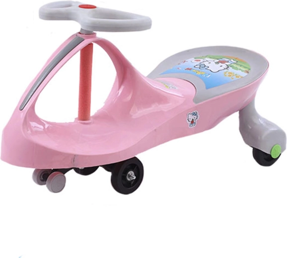 Odrážedlo gravitační se svítícími kolečky pudrově růžové