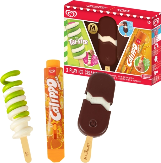 Casdon sada 3 hracích zmrzlin Twister, Magnum a Calippo