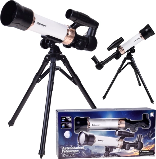 Astronomický teleskop pro děti 30x/60x se stativem a hledáčkem